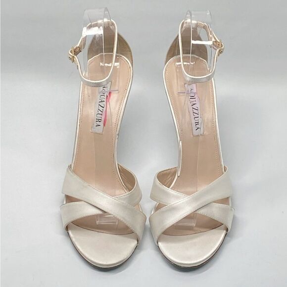 Aquazzura So Divine 85MM Satin Sandals size 37.5 - Picture 3 of 13